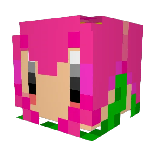 moco0724 Minecraft avatar head, 3D render