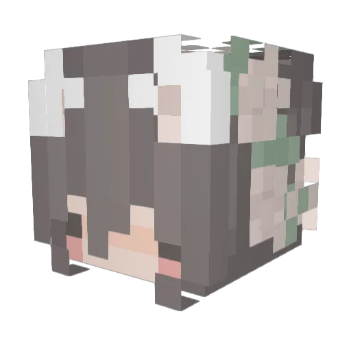 mocomococo Minecraft avatar head, 3D render