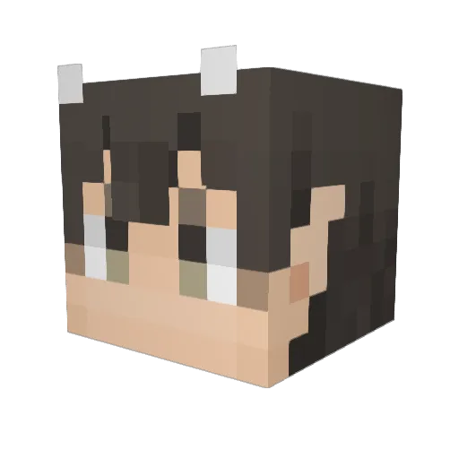 mocoro3 Minecraft avatar head, 3D render