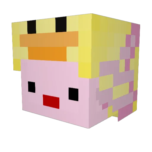 mocotenchi Minecraft avatar head, 3D render