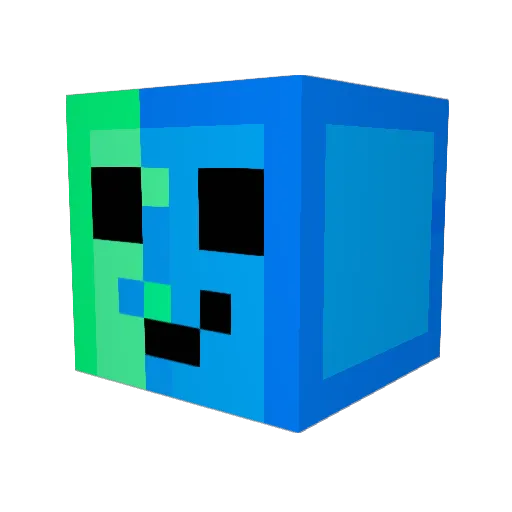 mocraft3425 Minecraft avatar head, 3D render