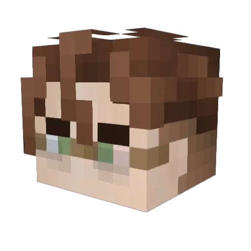 mocro_zakkuk Minecraft avatar head, 3D render