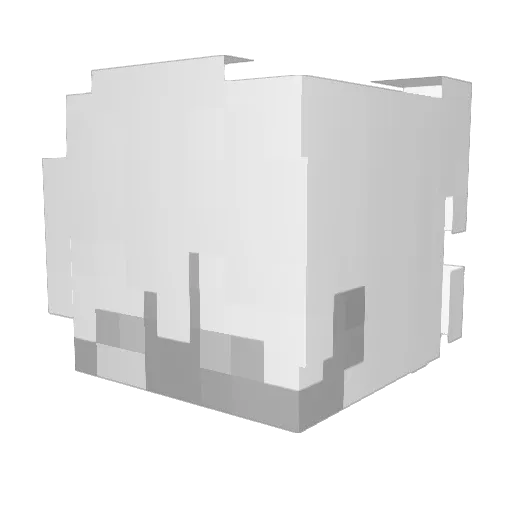 mocrofarms Minecraft avatar head, 3D render