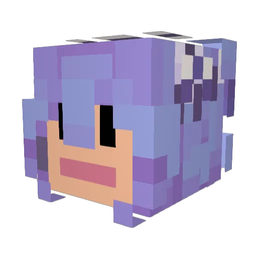 mod_275 Minecraft avatar head, 3D render