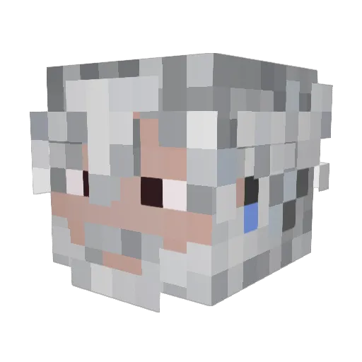mod_ern Minecraft avatar head, 3D render