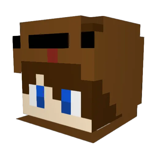 modaverona Minecraft avatar head, 3D render