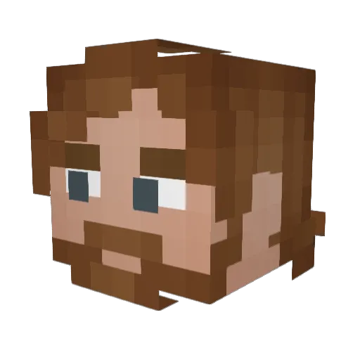 moderator27 Minecraft avatar head, 3D render