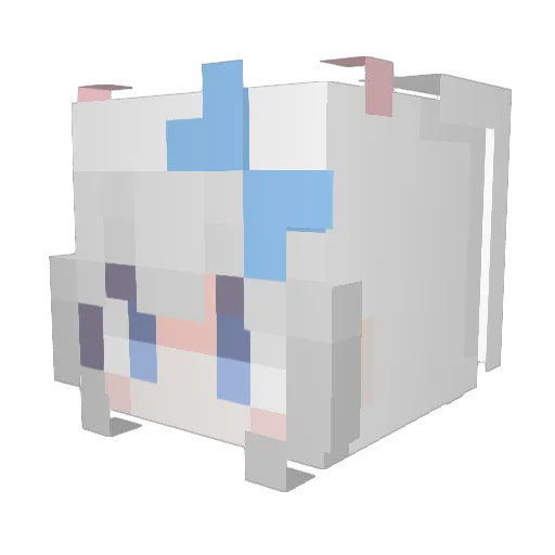 moderns_sonic Minecraft avatar head, 3D render