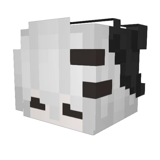 modestari Minecraft avatar head, 3D render
