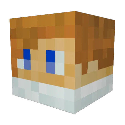 modjohn Minecraft avatar head, 3D render