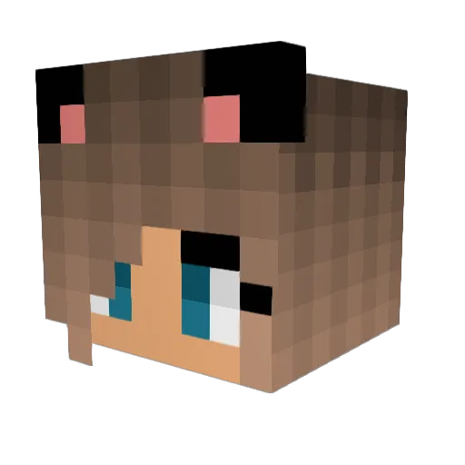 modolisa Minecraft avatar head, 3D render