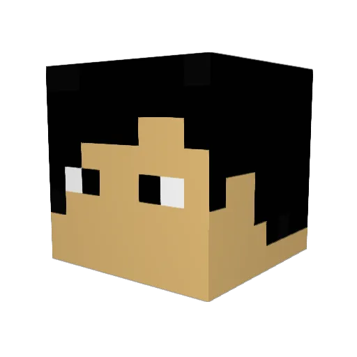 modori19 Minecraft avatar head, 3D render
