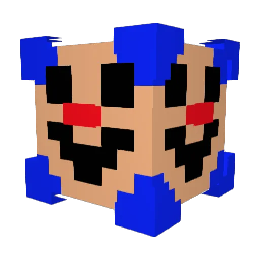 modsert Minecraft avatar head, 3D render