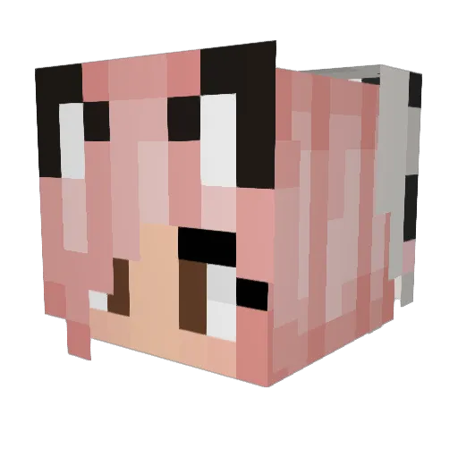 moe_johanna Minecraft avatar head, 3D render