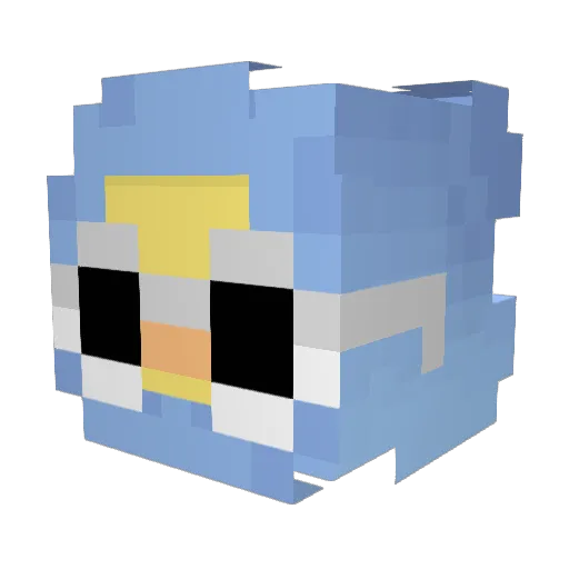 moe_the Minecraft avatar head, 3D render