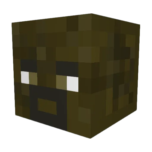 moebius__ Minecraft avatar head, 3D render