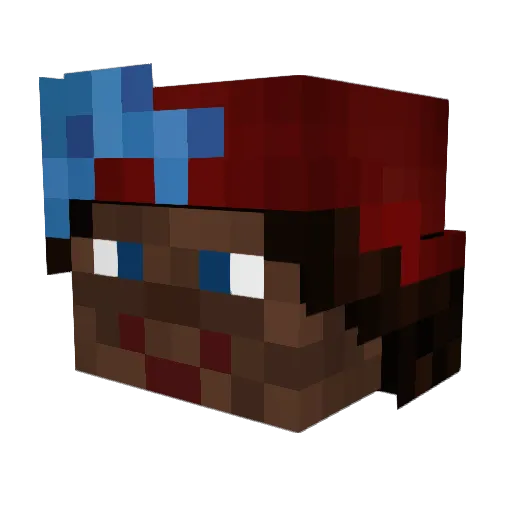moeki3 Minecraft avatar head, 3D render