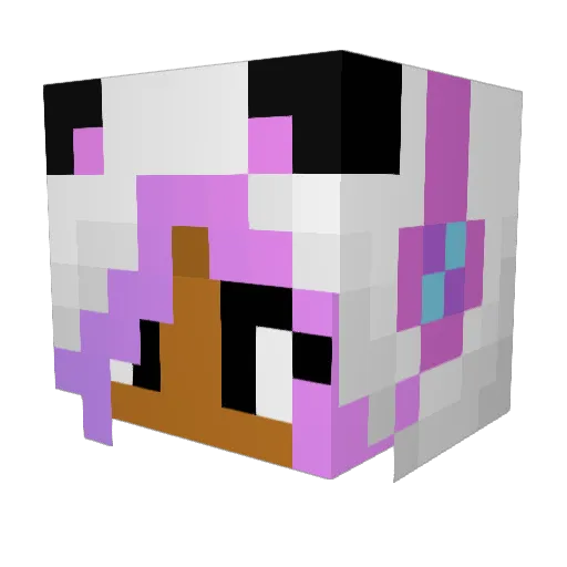 moelisha Minecraft avatar head, 3D render