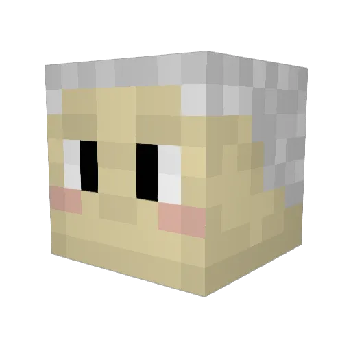 moemil Minecraft avatar head, 3D render