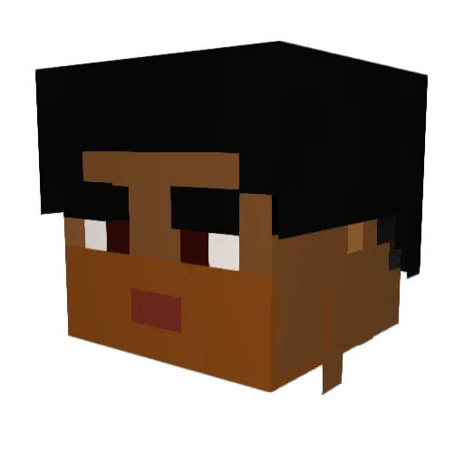 moemoea Minecraft avatar head, 3D render