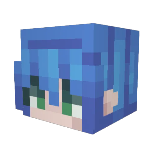 moemoemoege Minecraft avatar head, 3D render