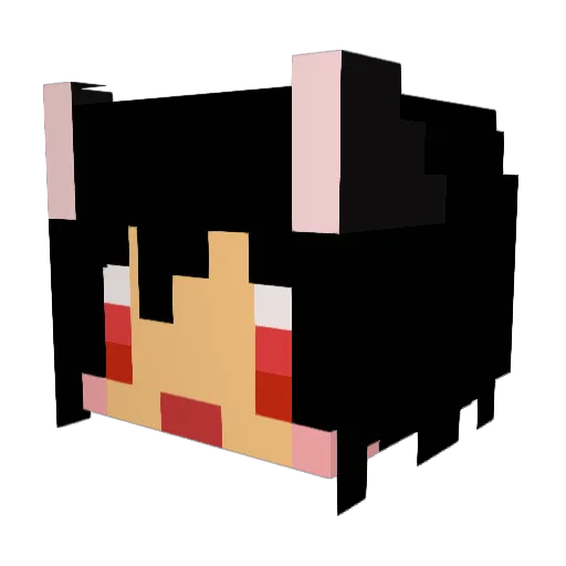 moenyann Minecraft avatar head, 3D render