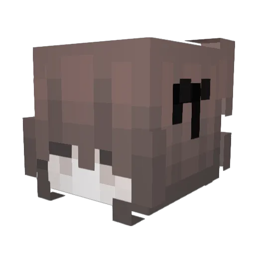 moerai Minecraft avatar head, 3D render