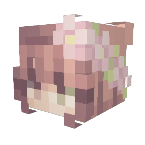 moesakaru Minecraft avatar head, 3D render