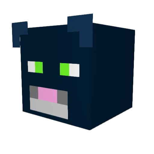 moferr Minecraft avatar head, 3D render