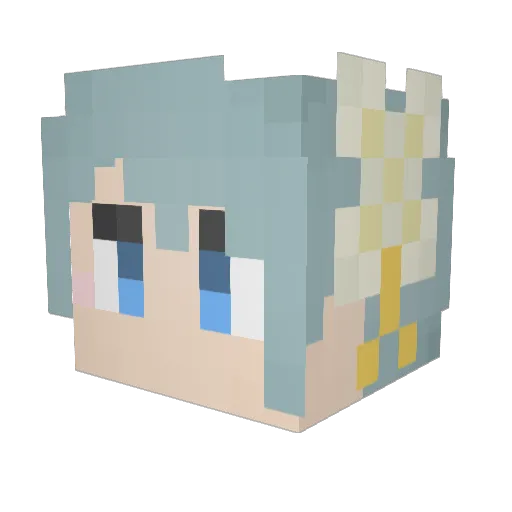 moffrat Minecraft avatar head, 3D render