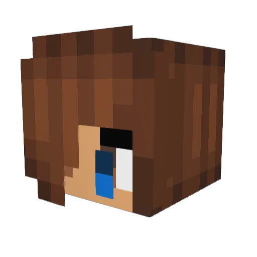 mofietashade Minecraft avatar head, 3D render