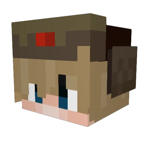 moflapa Minecraft avatar head, 3D render