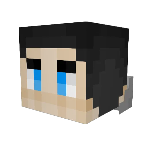 mofoj0e Minecraft avatar head, 3D render