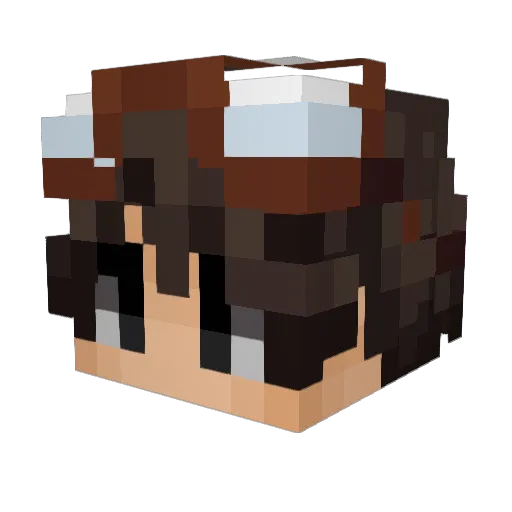 mofongomc Minecraft avatar head, 3D render