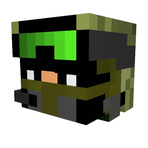 moforious Minecraft avatar head, 3D render