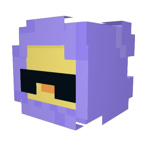 mofr Minecraft avatar head, 3D render