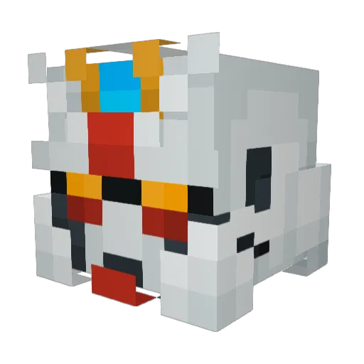 mofu0304 Minecraft avatar head, 3D render