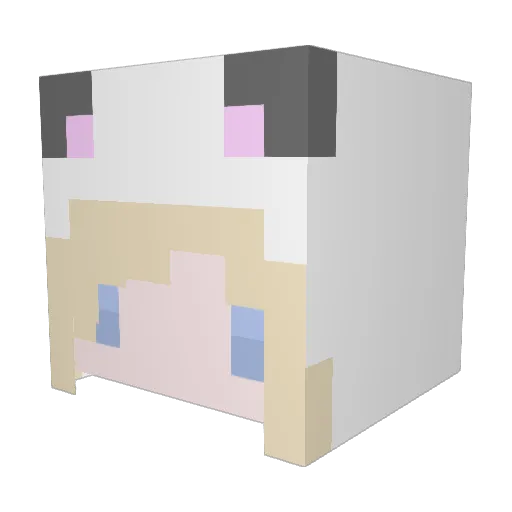 mofu_neko112 Minecraft avatar head, 3D render