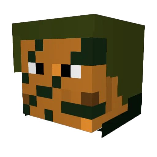 mofudango Minecraft avatar head, 3D render