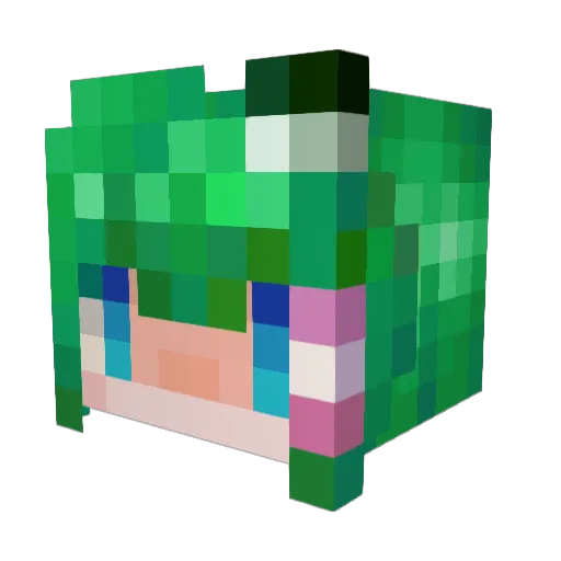 mofumofu5656 Minecraft avatar head, 3D render