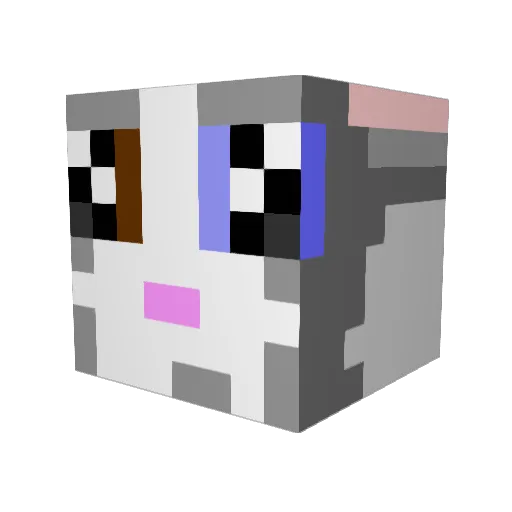 mofumofu_usagi Minecraft avatar head, 3D render