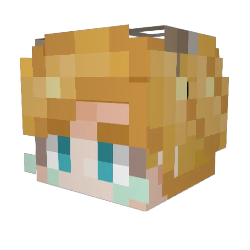 mofyy Minecraft avatar head, 3D render
