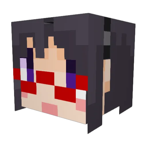 mogarina Minecraft avatar head, 3D render