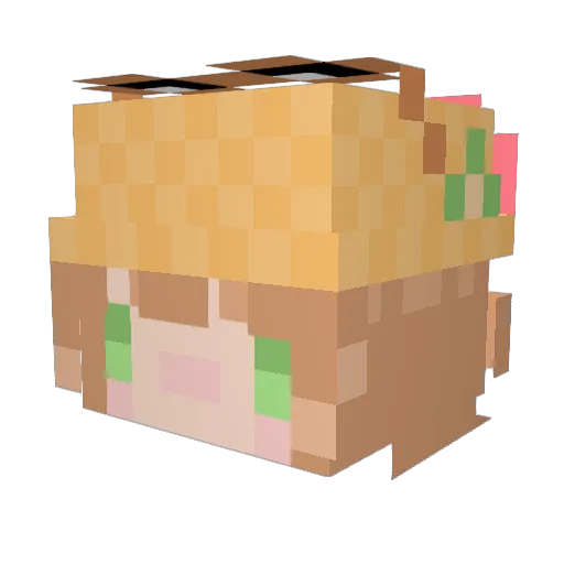 mogcomo Minecraft avatar head, 3D render