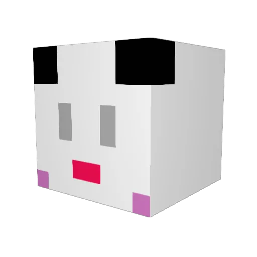 moge_moge Minecraft avatar head, 3D render