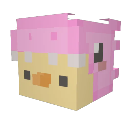 moggedbygaby Minecraft avatar head, 3D render