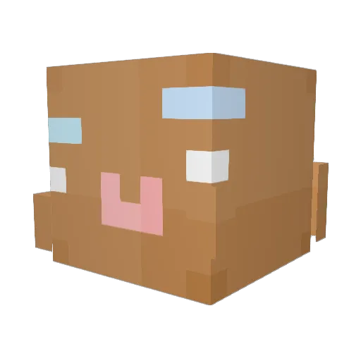 mognol Minecraft avatar head, 3D render
