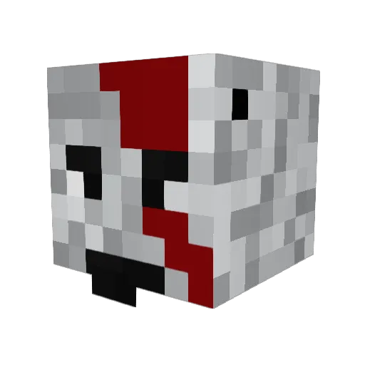 mogwaii_ Minecraft avatar head, 3D render