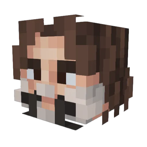 mogx123 Minecraft avatar head, 3D render
