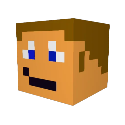 moha123 Minecraft avatar head, 3D render